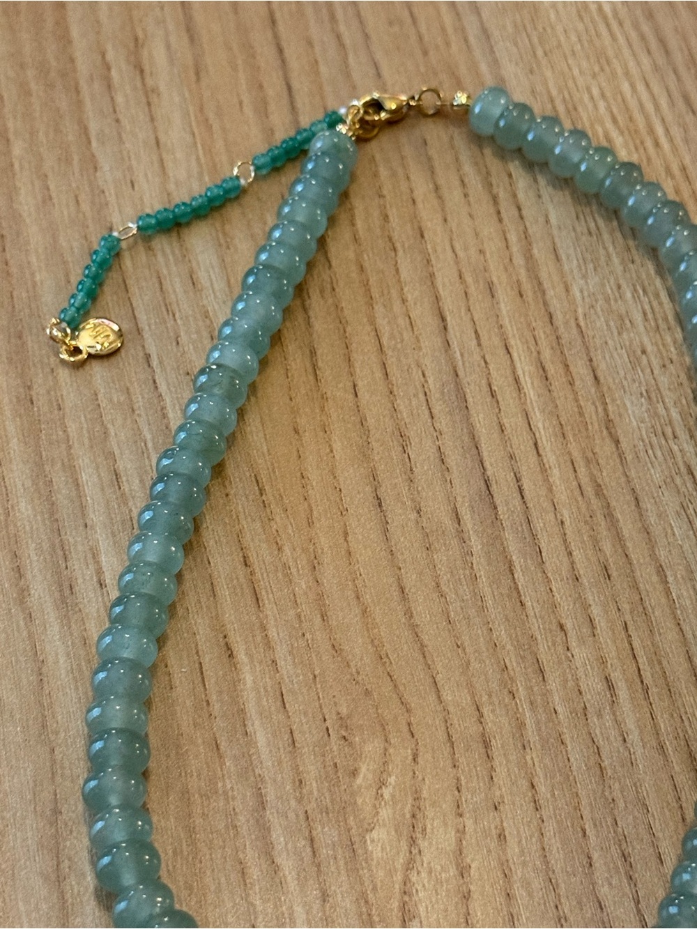 New Mayamar Green Aventurine genuine Beaded Necklace - - Picture 3 of 3